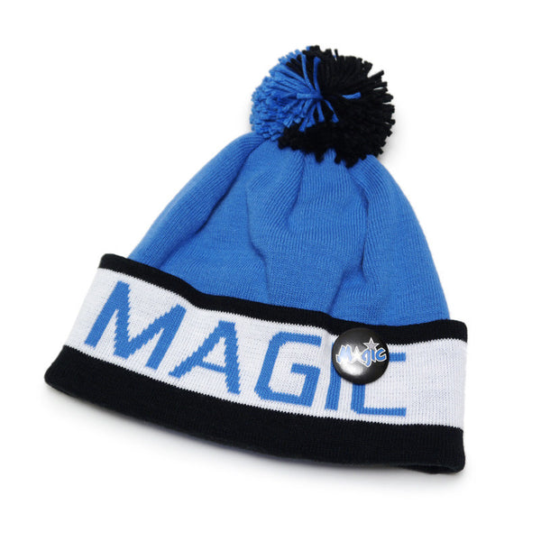 Vintage Magic Mitchell & Ness Block Pom Beanie Blue/Black