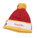 Vintage Rockets Mitchell & Ness Block Pom Beanie Red/Yellow