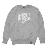 Nice Kicks Grey/Wht Logo Crewneck