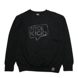 Nice Kicks Blk/Blk Logo Crewneck